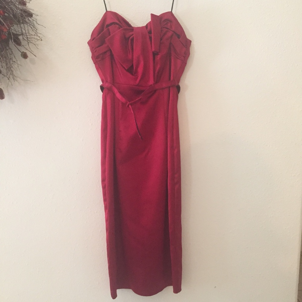 ABS by Allen Schwartz strapless cocktail dress